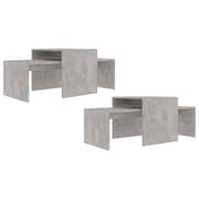 Vidaxl Coffee Table Set Concrete Grey 100x48x40 Cm Engineered Wood Vidaxl Coffee Table Set Concrete Grey 100x48x40 Cm Engineered Wood