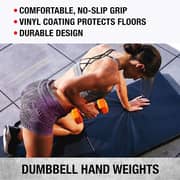 Sparnod Fitness Anti-slip And Anti-roll Hex Vinyl Dumbbells 5KG Each X 2 For Workout, Exercise & Fitness Sparnod Fitness Anti-slip And Anti-roll Hex Vinyl Dumbbells 5KG Each X 2 For Workout, Exercise & Fitness