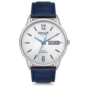 Omax Classic Series Blue Leather Analog Watch For Men JD01P64I Omax Classic Series Blue Leather Analog Watch For Men JD01P64I