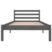 vidaXL Day Bed Solid Wood Pine 90x200 cm Grey