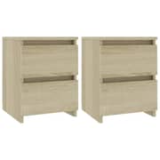 vidaXL Bedside Cabinets 2 pcs Sonoma Oak 30x30x40 cm Engineered Wood vidaXL Bedside Cabinets 2 pcs Sonoma Oak 30x30x40 cm Engineered Wood