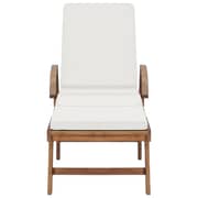 vidaXL Sun Loungers with Cushions 2 pcs Solid Teak Wood Cream vidaXL Sun Loungers with Cushions 2 pcs Solid Teak Wood Cream