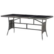 Vidaxl Garden Table Grey 170x80x74 Cm Poly Rattan Vidaxl Garden Table Grey 170x80x74 Cm Poly Rattan