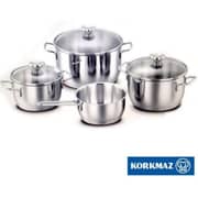 Korkmaz Aroma Stainless Steel Cookware Set 7pc Set