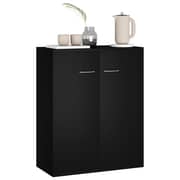 vidaXL Sideboard Black 60x30x75 cm Engineered Wood vidaXL Sideboard Black 60x30x75 cm Engineered Wood