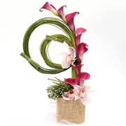 Aesthetic Calla Lilies & Cymbidium Arrangement