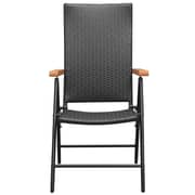 vidaXL 5 Piece Garden Dining Set Black and Brown vidaXL 5 Piece Garden Dining Set Black and Brown