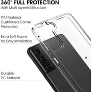 Amerteer Protective Case Cover For Samsung Galaxy S21 6.2inch Clear Amerteer Protective Case Cover For Samsung Galaxy S21 6.2inch Clear