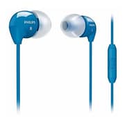 Philips SHE3595 In Ear Headphones With Mic Blue Philips SHE3595 In Ear Headphones With Mic Blue