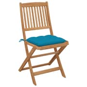 vidaXL Folding Garden Chairs 6 pcs with Cushions Solid Acacia Wood vidaXL Folding Garden Chairs 6 pcs with Cushions Solid Acacia Wood