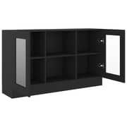 vidaXL Vitrine Cabinet Black 120x30.5x70 cm Engineered Wood vidaXL Vitrine Cabinet Black 120x30.5x70 cm Engineered Wood