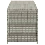 Vidaxl Garden Storage Box Poly Rattan 200x50x60 Cm Grey