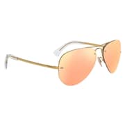 RayBan RB3449-001/2Y-59 Classic Half Rimmed Aviator Gold Unisex Sunglasses RayBan RB3449-001/2Y-59 Classic Half Rimmed Aviator Gold Unisex Sunglasses