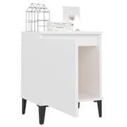 vidaXL Bed Cabinet with Metal Legs White 40x30x50 cm vidaXL Bed Cabinet with Metal Legs White 40x30x50 cm
