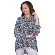 Miella Navy Blue Ditsy Floral Peasant Top Size L Miella Navy Blue Ditsy Floral Peasant Top Size L