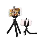 Urban Utility Mini Flexible Sponge Octopus Tripod for iPhone Samsung Xiaomi Huawei Mobile Phone Smartphone Tripod for Camera Accessory - Black