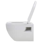 vidaXL Wall-Hung Toilet Ceramic White vidaXL Wall-Hung Toilet Ceramic White