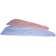 Lavish Hair Drying Towel Set 2 Pack,soft Water Absorbent Hair Towel Wrap Turban Microfiber Bath Towel With Button,dry Hair Cap For Curly Hair Women Girls (pink&blue)