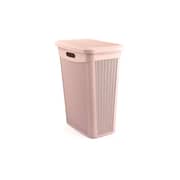 Slim Laundry Basket With Knit Design