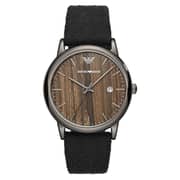 Emporio Armani Black Leather Analog Watch For Men AR11156 Emporio Armani Black Leather Analog Watch For Men AR11156