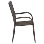 Vidaxl Stackable Outdoor Chairs 4 Pcs Poly Rattan Brown