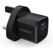 Choetech Single C Port UK Plug Wall Charger Black Choetech Single C Port UK Plug Wall Charger Black