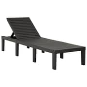 Vidaxl Sun Lounger Plastic Anthracite Vidaxl Sun Lounger Plastic Anthracite