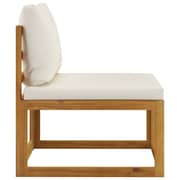 Vidaxl 2 Piece Sofa Set With Cream White Cushions Solid Acacia Wood