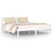 vidaXL Day Bed Solid Wood Pine 160x200 cm King Size White vidaXL Day Bed Solid Wood Pine 160x200 cm King Size White