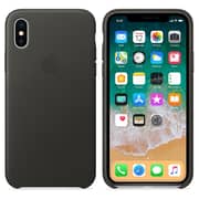 Apple Leather Case Charcoal Grey For iPhone X - MQTF2ZM/A