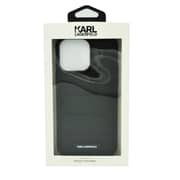 Karl Lagerfeld Nylon Puffy Elongated Logo Hard Case For Iphone 14 Pro Max Black