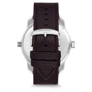 Omax Triple Time Series Black Leather Analog Watch For Men TT01P32I