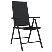 vidaXL 9 Piece Garden Dining Set Black vidaXL 9 Piece Garden Dining Set Black