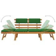 Vidaxl Garden Bench With Cushions 2-in-1 190 Cm Solid Acacia Wood Vidaxl Garden Bench With Cushions 2-in-1 190 Cm Solid Acacia Wood