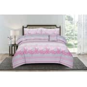 Kassino Comforter Single 3pcs Set Carol Grey Pink Kassino Comforter Single 3pcs Set Carol Grey Pink