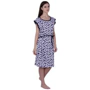Soko Mesh Ladies Cap Sleeves with Belt Printed Nighty Blue Medium Soko Mesh Ladies Cap Sleeves with Belt Printed Nighty Blue Medium