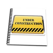 3Drose Yellow Under Construction Sign-Mini Notepad 4 By 4-Inch (Db_153121_3)