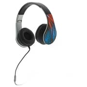 L'avvento (HP247) - Colorful Wired Headphone with Microphone - Blue/Red