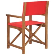 vidaXL Director's Chair Solid Teak Wood Red vidaXL Director's Chair Solid Teak Wood Red