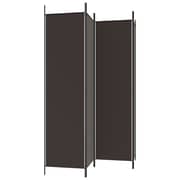 vidaXL 4-Panel Room Divider Brown 200x200 cm Fabric vidaXL 4-Panel Room Divider Brown 200x200 cm Fabric