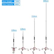 COOPIC Heavy Duty 100% Stainless Steel Adjustable Tripod Light Stand with Wheeled Casters Base Maximum Height 300cm for Studio Photography Stand, Soft box, Moonlight, Reflector etc