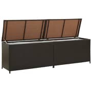 Vidaxl Garden Storage Box Poly Rattan 200x50x60 Cm Brown Vidaxl Garden Storage Box Poly Rattan 200x50x60 Cm Brown