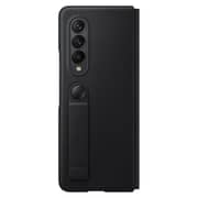 Samsung Galaxy Z Fold3 5G Leather Flip Stand Cover Black