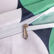 Luna Home King Size 6 Pieces Bedding Set Without Filler, Circle Design Green Color