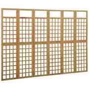 Vidaxl 6-panel Room Divider/trellis Solid Fir Wood 242.5x180 Cm Vidaxl 6-panel Room Divider/trellis Solid Fir Wood 242.5x180 Cm