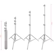 Dmk Power S220 2.2m/220cm/86.61inch Stainless Steel Photography Video Tripod Light Stand For Reflectors, Softboxes, Lights, Umbrellas