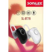 Sonilex Bt78 Single Earphone Wireless Mono Bluetooth In-ear Headset Black and White