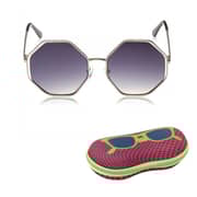 TFL Octagon Shaped Women's Black Sunglasses