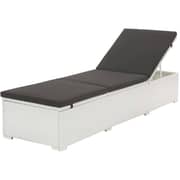 Vidaxl Sun Lounger With Cushion Poly Rattan White Vidaxl Sun Lounger With Cushion Poly Rattan White