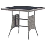 Vidaxl Garden Table Anthracite 80x80x74 Cm Poly Rattan